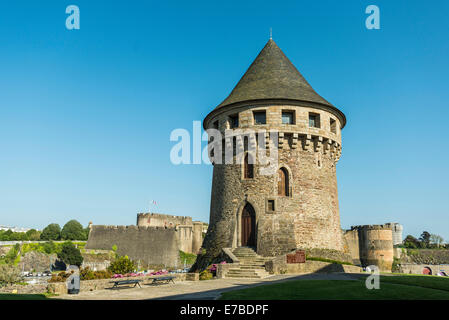 Tour Tanguy, tour médiévale, Brest, Bretagne, France Banque D'Images