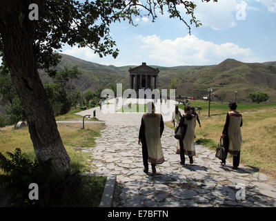 Le Temple de Garni dans la haute vallée de l'Azat, Arménie, 29 juin 2014. Le temple a été construit par le roi Tiridate I dans le siècle. Photo : Jens Kalaene - AUCUN SERVICE DE FIL- Banque D'Images