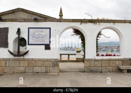 Promenade dans la ville de Baiona, province de Pontevedra, Espagne Banque D'Images