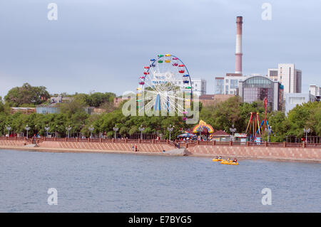 Remblai en Vladivostok, Mer du Japon, Extrême-Orient, Primorye, Russie Banque D'Images