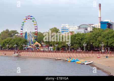 Remblai en Vladivostok, Mer du Japon, Extrême-Orient, Primorye, Russie Banque D'Images