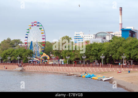 Remblai en Vladivostok, Mer du Japon, Extrême-Orient, Primorye, Russie Banque D'Images