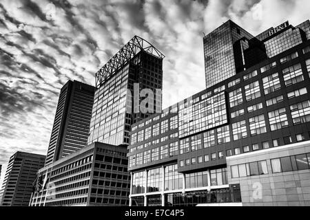 Tours le long de la rue Pratt à Inner Harbor de Baltimore, Maryland. Banque D'Images