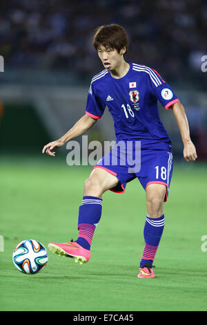 Kanagawa, Japon. Sep 9, 2014. Yuya Osako (JPN) Football/soccer : Kirin Challenge Cup 2014 match entre le Japon 2-2 Venezuela chez Nissan Stadium à Kanagawa, Japon . Mm. Kenzaburo © Matsuoka/AFLO/Alamy Live News Banque D'Images