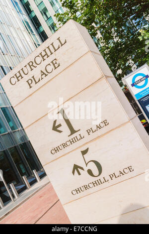 Churchill Place Canary Wharf - London Banque D'Images