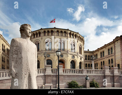 Le Parlement norvégien. Oslo, Norvège Banque D'Images