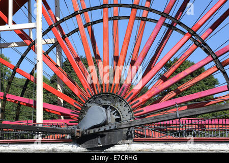 La grande roue de laxey sur la côte est de l'île de Man Banque D'Images