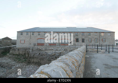 Marina de Porthcawl Jennings building bâtiment classé Grade II - ancien entrepôt Banque D'Images