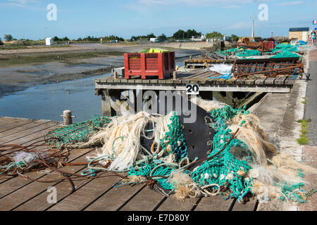 Marché de poissons à Courseulles sur Mer en Normandie, France UE Banque D'Images