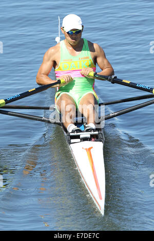 La Toda Bassin olympique d'Aviron, Saitama, Japon. 14Th Sep 2014. Daisaku Takeda, le 14 septembre 2014 - Aviron : La 92e Championnats du Japon à l'Aviron Olympique Toda, Saitama, Japon. Credit : Ito Shingo/AFLO/Alamy Live News Banque D'Images