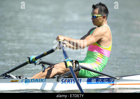 La Toda Bassin olympique d'Aviron, Saitama, Japon. 14Th Sep 2014. Daisaku Takeda, le 14 septembre 2014 - Aviron : La 92e Championnats du Japon à l'Aviron Olympique Toda, Saitama, Japon. Credit : Ito Shingo/AFLO/Alamy Live News Banque D'Images