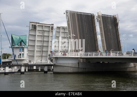 Pont à bascule, b203, kappeln schlei, Schleswig-Holstein, district de Flensburg Schleswig-Holstein, Allemagne Banque D'Images