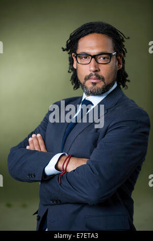 British-Nigerian historien, producteur et animateur David Olusoga apparaît au Edinburgh International Book Festival. Banque D'Images