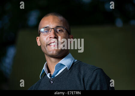 Ancien footballeur français Clarke Carlisle apparaît au Edinburgh International Book Festival. Banque D'Images