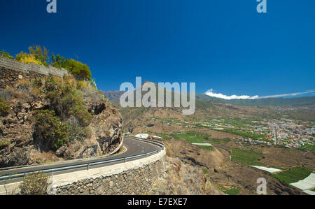 La Palma, Canary Islands, vue du point de vue Mirador el Time Banque D'Images