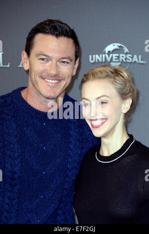 Berlin, Allemagne. 15 Sep, 2014. Luke Evans et Sarah Gadon assister à la 58 'Untold' photocall à l'Hôtel Ritz Carlton le 15 septembre 2014 à Berlin, Allemagne./photo : dpa Crédit alliance/Alamy Live News Banque D'Images