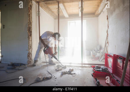 Au cours de l'Artisan rénovation substantielle d'un bâtiment Banque D'Images