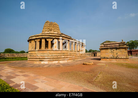 Le temple de Durga, un ancien temple hindou, Aihole, Karnataka, Inde Banque D'Images