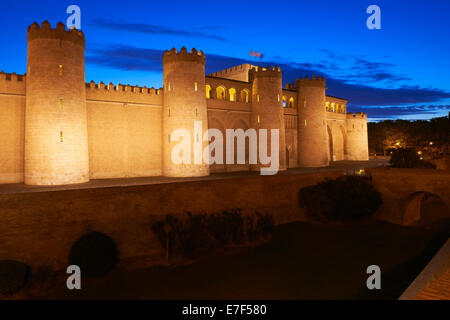 Aljaferia Palace, Zaragoza, Aragon, Espagne Banque D'Images