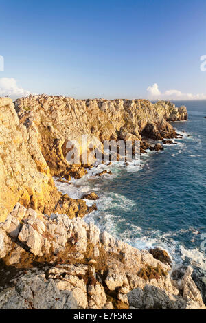 Pointe de Penhir, presqu'île de Crozon, Finistère, Bretagne, France Banque D'Images