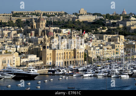 Marina et le Musée maritime de Malte, Vittoriosa, trois villes, Malte Banque D'Images
