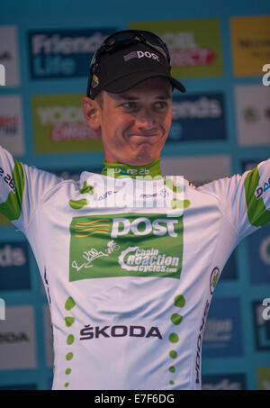 Mark McNally gagne Skoda, Roi de la montagne Jersey à la vie d'Amis Tour of Britain Banque D'Images