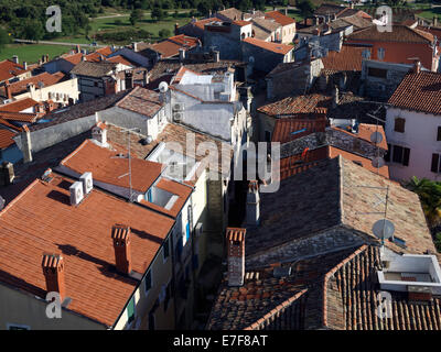 Vue sur la vieille ville de Vrsar, Istrie, Croatie Banque D'Images