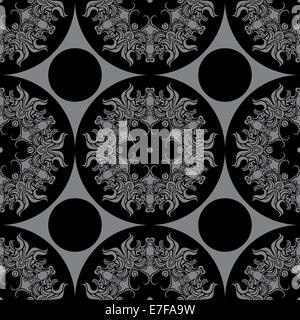 Hand drawn seamless pattern. Banque D'Images