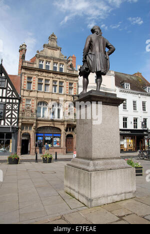 Statue de Clive de l'Inde à Shrewsbury place du vieux marché Banque D'Images