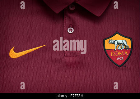 De près de l'A.S. Roma Crest Banque D'Images