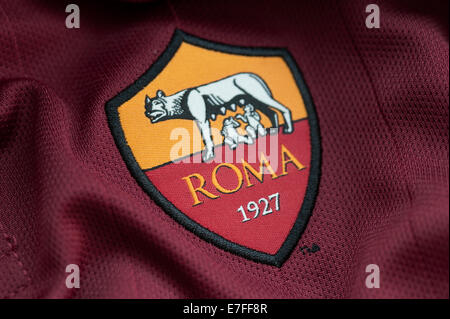 De près de l'A.S. Roma Crest Banque D'Images