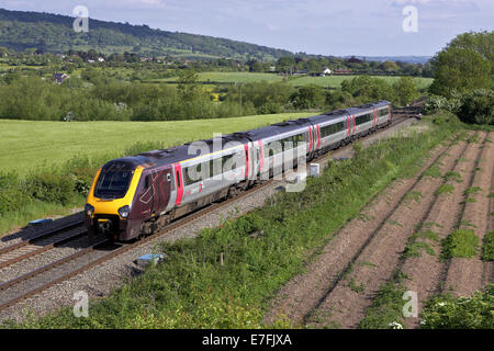 Axc voyager au nord par defford, worcestershire avec une Plymouth - service de Leeds le 06/02/13. Banque D'Images