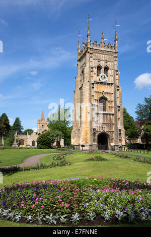 Le Clocher et l'église Saint-Laurent, Abbey Park, Evesham, Worcestershire, Angleterre, Royaume-Uni, Europe Banque D'Images