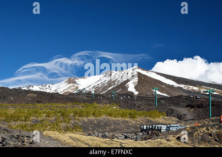 Au début du printemps sur l'Etna Banque D'Images