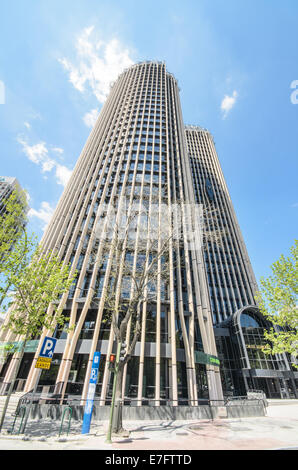 MADRID, ESPAGNE-4 MAI : EuropeTower au centre financier AZCA à Madrid le 4 mai 2013. Banque D'Images