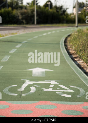 Ciclyng urbain lane, piste cyclable, piste cyclable, piste cyclable Banque D'Images