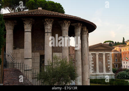 Le Temple d'Hercule Victor (Hercules le gagnant) sur la Piazza Bocca della Verità, Rome Banque D'Images