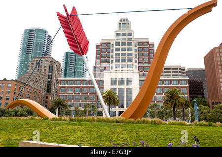 Cupid's Span, Rincon Sculpture Park, San Francisco, Californie, États Unis, Amérique du Nord Banque D'Images