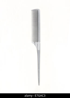 Gray lissoir comb on white background, studio shot Banque D'Images