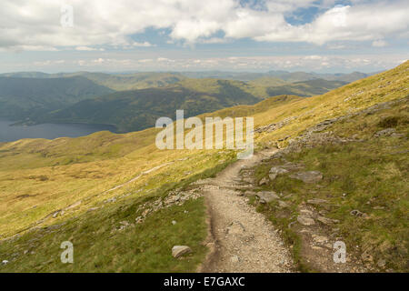 Voie qui mène à la crête de Ben Lomond. Banque D'Images