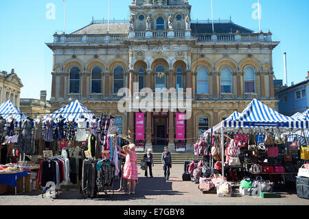 Marché d'Ipswich, Suffolk, UK. Banque D'Images