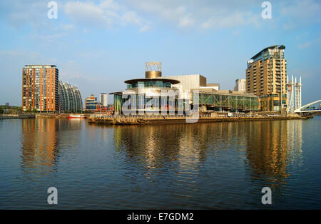 UK,grèce,Greater Manchester, Salford Quays, le Lowry et Manchester Ship Canal Banque D'Images