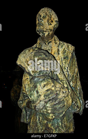 La famine mâle figure, Dublin, République d'Irlande, Europe. Banque D'Images