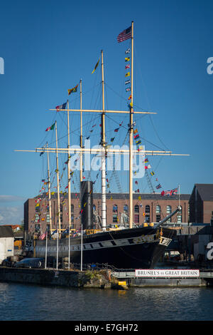 SS Great Britain de Brunel - premier navire à passagers à vapeur, maintenant un musée en cale sèche, Bristol, Angleterre Banque D'Images