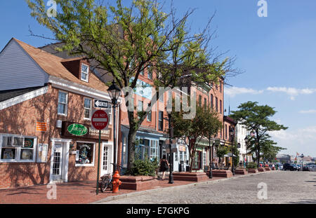 Fells Point, South Broadway, à Baltimore, Maryland. Banque D'Images