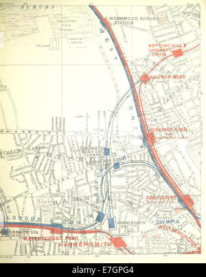 Carte de 'DISTRICT' (1888), montrant la tuile B2 d'une carte détaillée de Londres, mettant en évidence la disposition de la ville et les rues. Banque D'Images