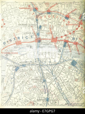 Carte de 'DISTRICT' (1888) montrant la tuile B5 de Londres, mettant en évidence les caractéristiques géographiques et urbaines de la région. Banque D'Images
