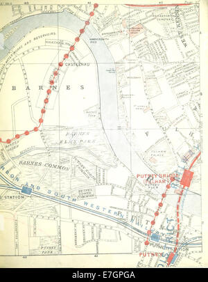 Carte du QUARTIER (1888), montrant une section détaillée de Londres (tuile C2), mettant en évidence les rues de la ville et l'aménagement urbain à la fin du XIXe siècle. Banque D'Images