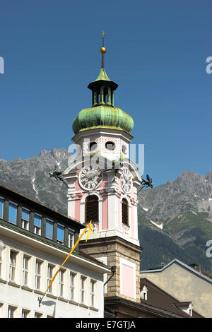 Spital Église , Maria Theresa Street, Innsbruck, Tyrol, Autriche Banque D'Images