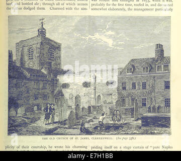 Une illustration historique de « Old and New London », offrant une vue d'un monument ou d'une scène importante de la ville, illustrant le paysage urbain et le développement de Londres au XIXe siècle. Banque D'Images